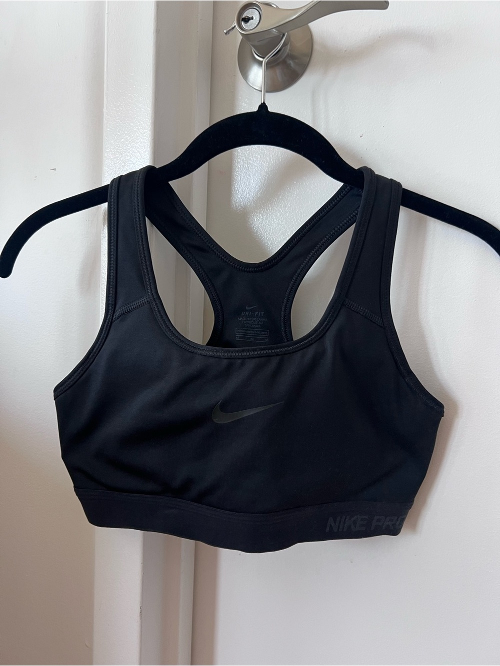 Nike Black Racerback Support Sports Bra